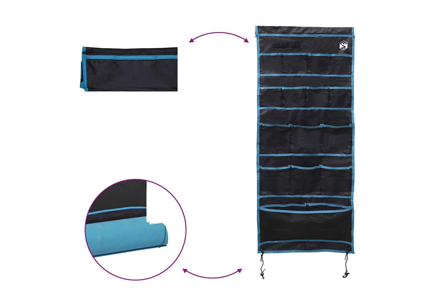 Vidaxl Storage Bag With Storage Black And Blue 125 X 48 Cm Oxford-10