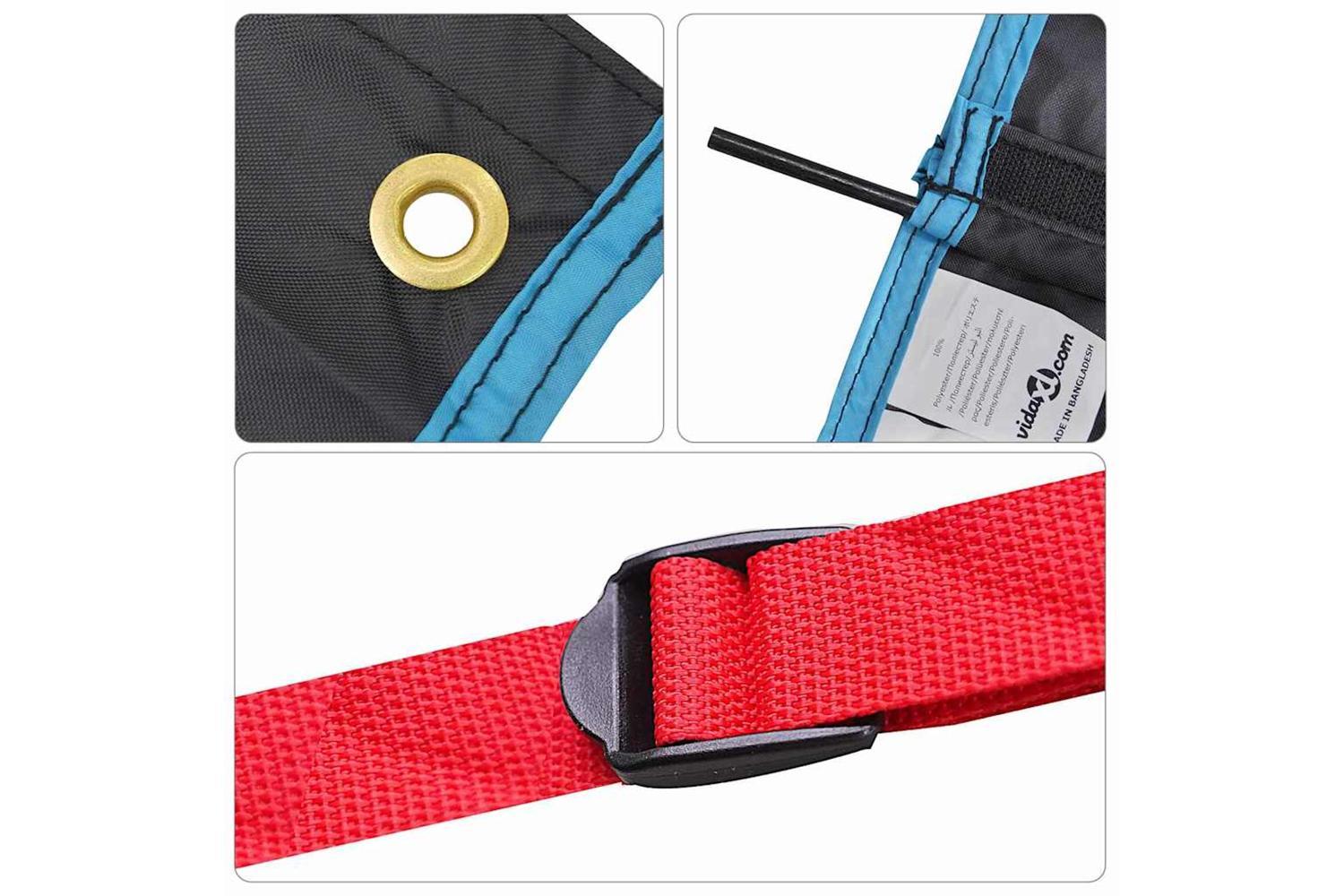 Vidaxl Storage Bag With Storage Black And Blue 140 X 43 Cm Oxford-8