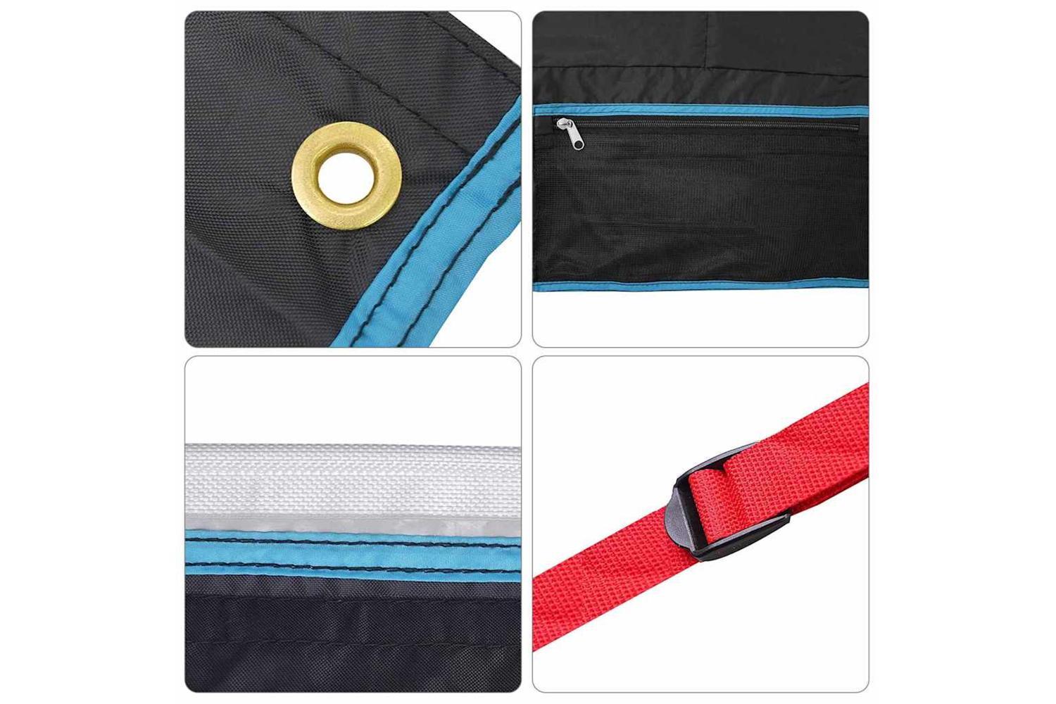 Vidaxl Storage Bag With Storage Black And Blue 98 X 47 Cm Oxford-7