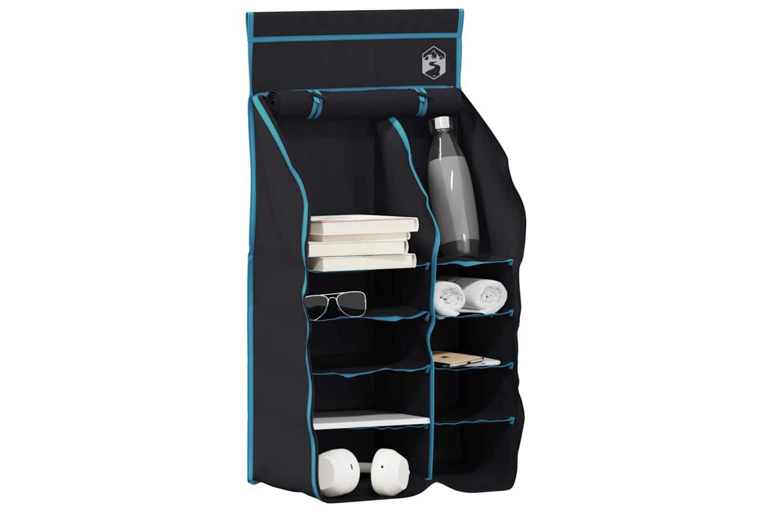 Vidaxl Hanging Tent Organizer 10 Pockets Black 40.5 X 25 X 80 Cm-3