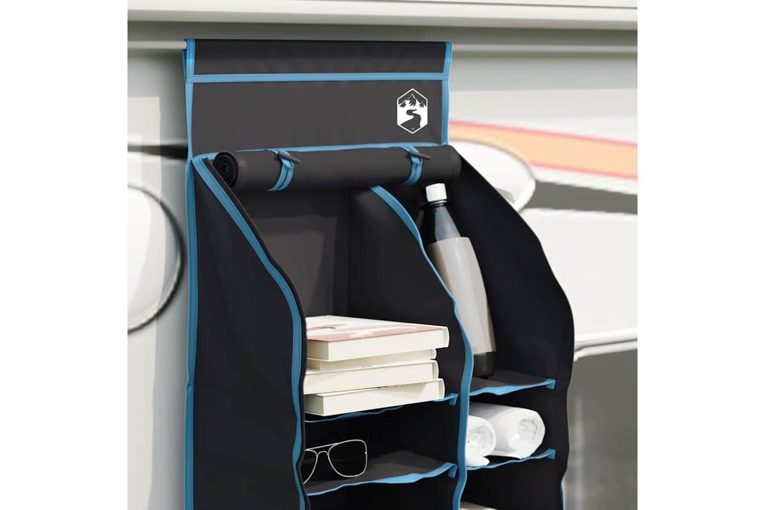 Vidaxl Hanging Tent Organizer 10 Pockets Black 40.5 X 25 X 80 Cm-4
