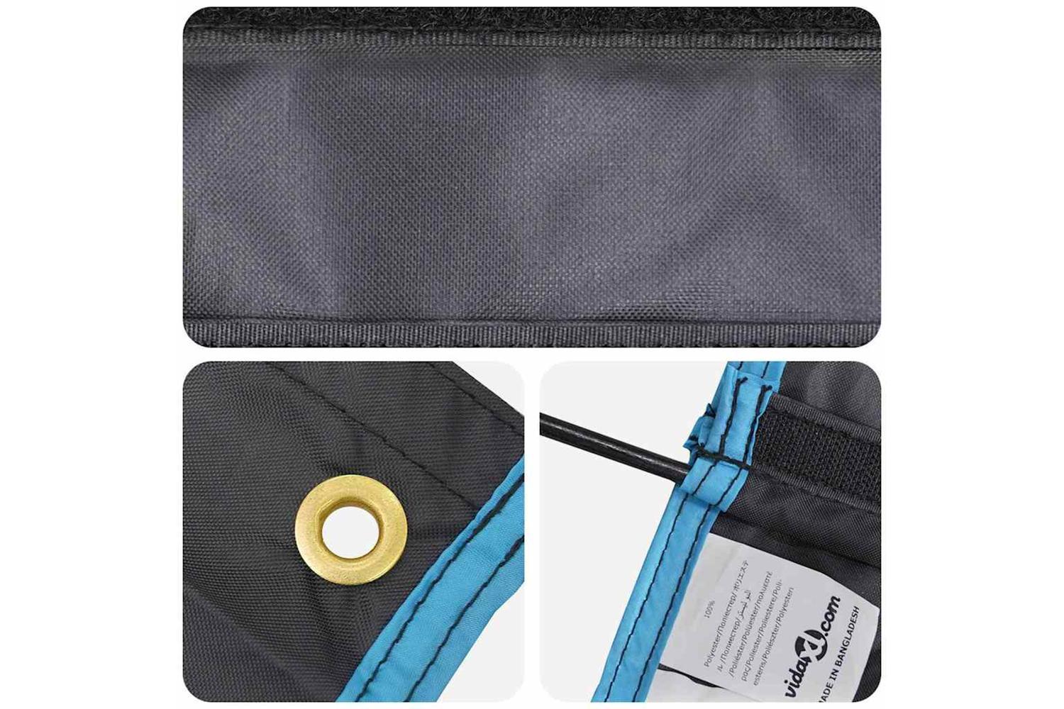 Vidaxl Hanging Tent Organizer 10 Pockets Black 40.5 X 25 X 80 Cm-10