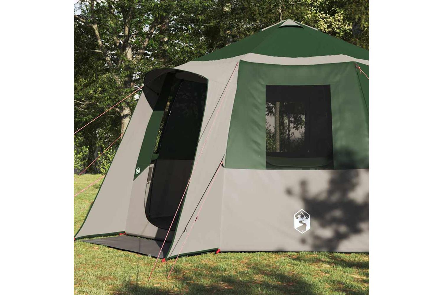 Vidaxl Cabin Tent With Roof Green And White 405 X 405 X 273 Cm-3