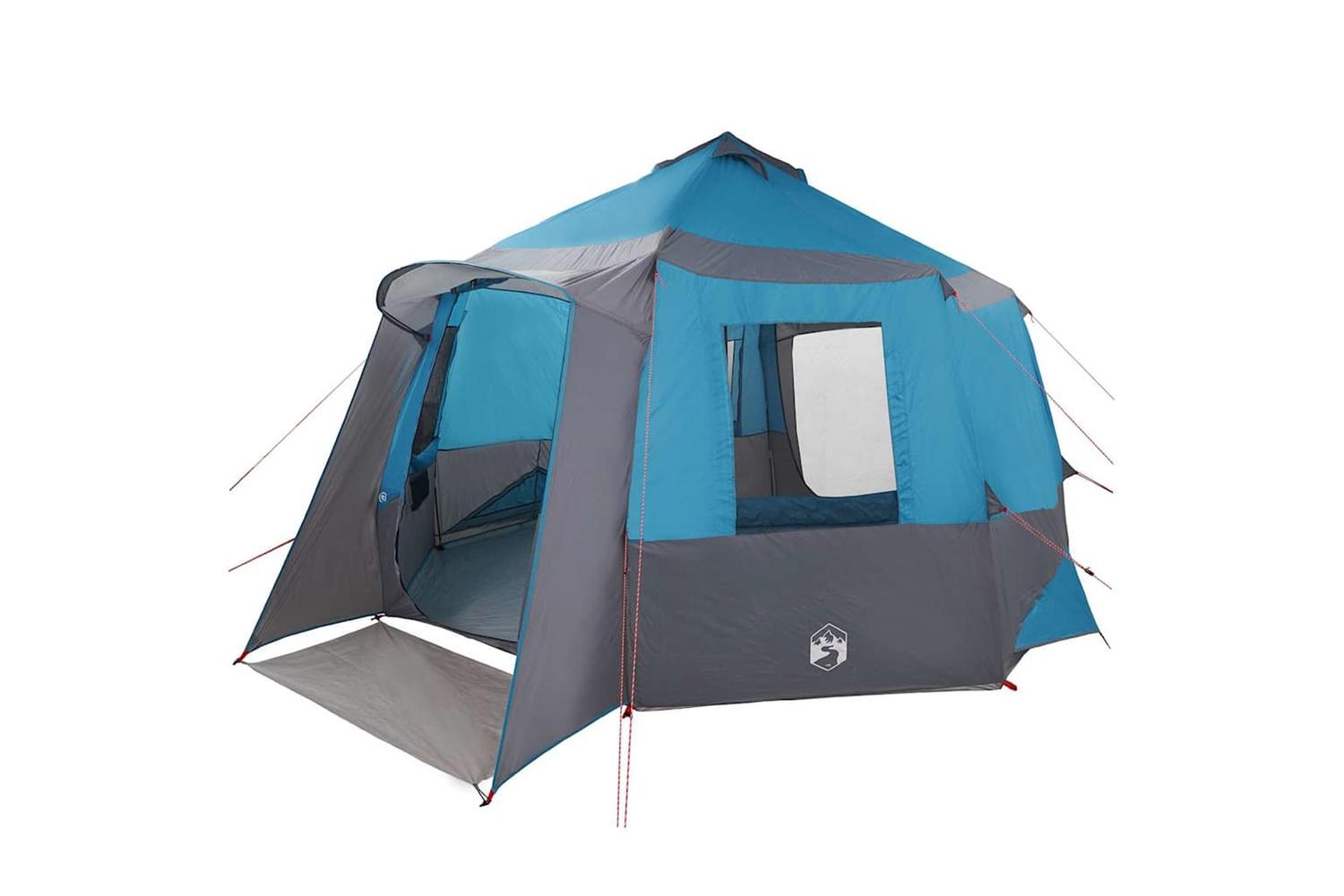 Vidaxl Cabin Tent With Roof Blue And Grey 405 X 405 X 273 Cm-2