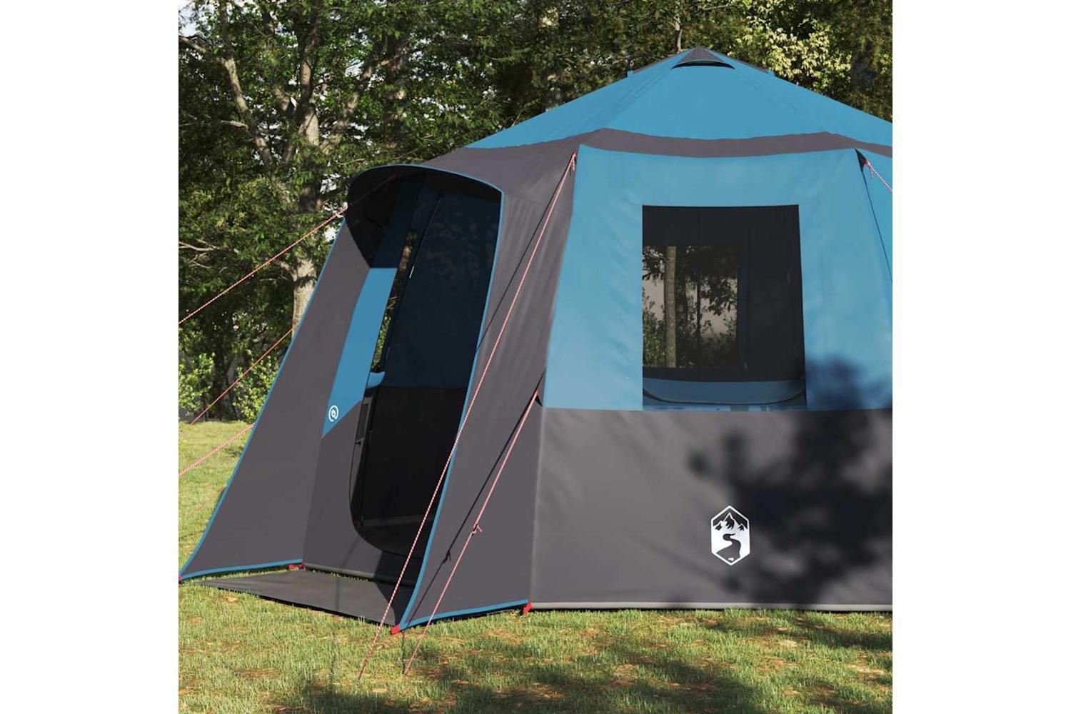 Vidaxl Cabin Tent With Roof Blue And Grey 405 X 405 X 273 Cm-3