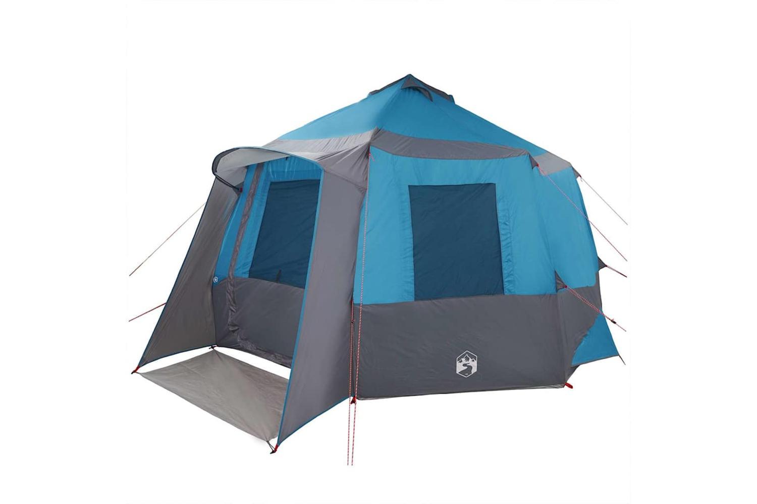 Vidaxl Cabin Tent With Roof Blue And Grey 405 X 405 X 273 Cm-4