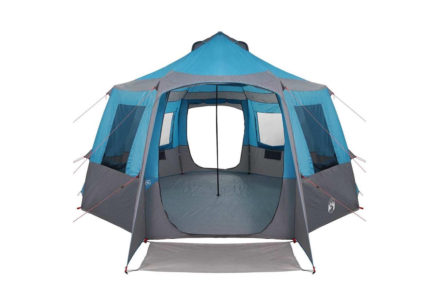 Vidaxl Cabin Tent With Roof Blue And Grey 405 X 405 X 273 Cm-5