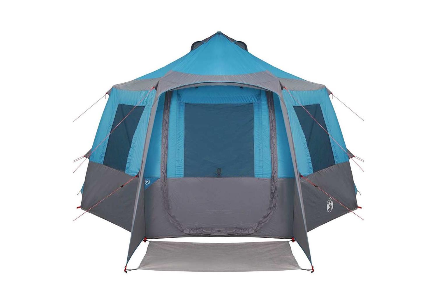 Vidaxl Cabin Tent With Roof Blue And Grey 405 X 405 X 273 Cm-7