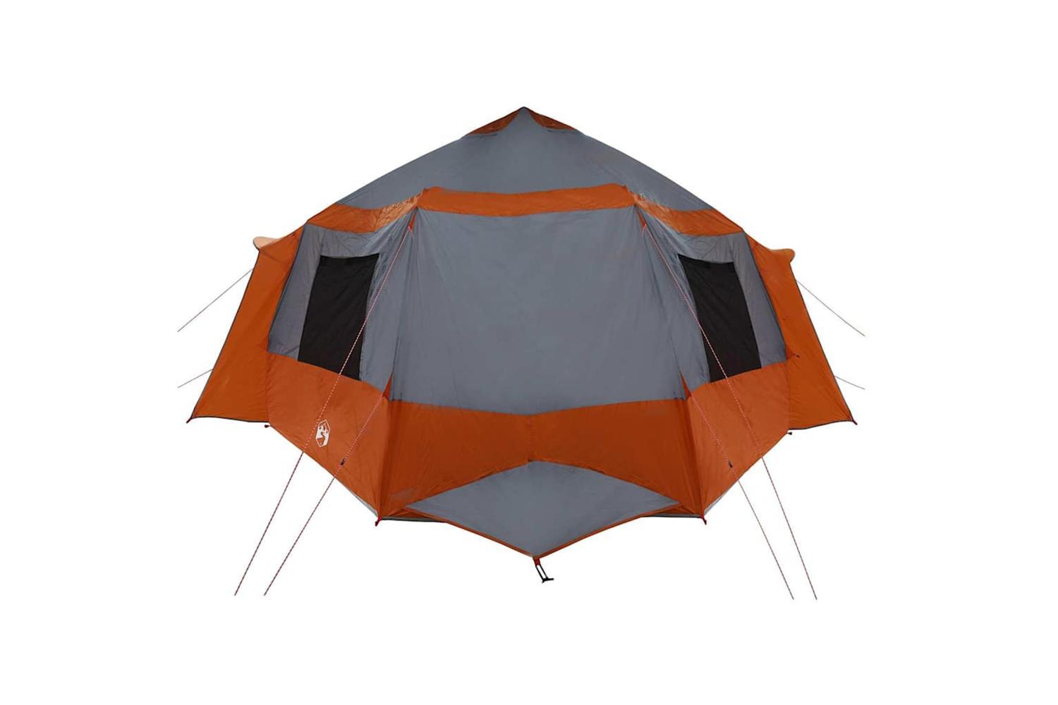 Vidaxl Cabin Tent With Roof Grey And Orange 405 X 405 X 273 Cm-6