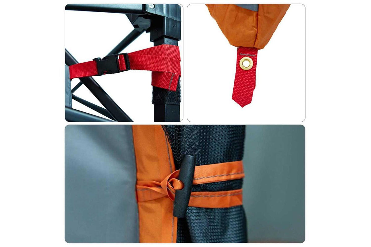 Vidaxl Inner Tent With Roof Grey And Orange 280 X 220 X 176 Cm Taffeta-8