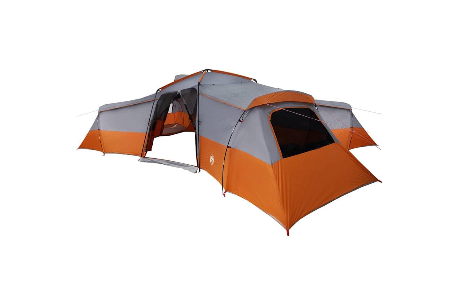 Vidaxl Family Tent Grey And Orange 833 X 585 X 216 Cm Taffeta-2