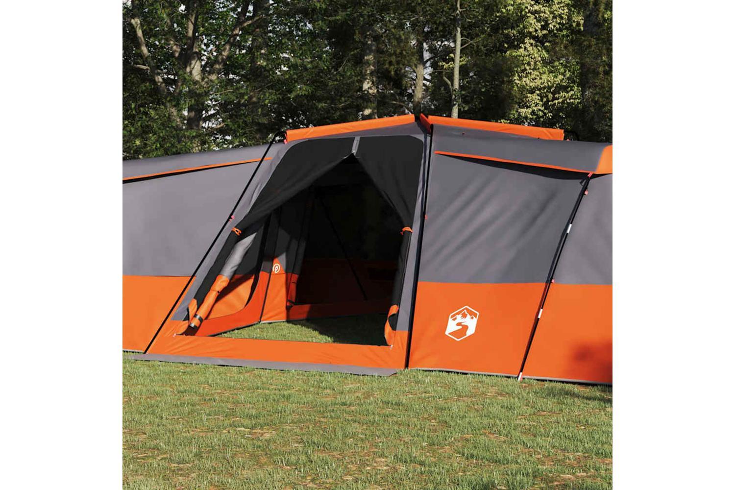 Vidaxl Family Tent Grey And Orange 833 X 585 X 216 Cm Taffeta-3