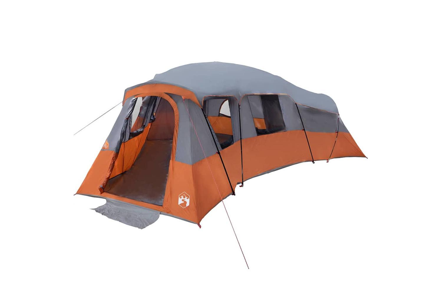 Vidaxl Family Tent Grey And Orange 762 X 655 X 218 Cm Taffeta-2