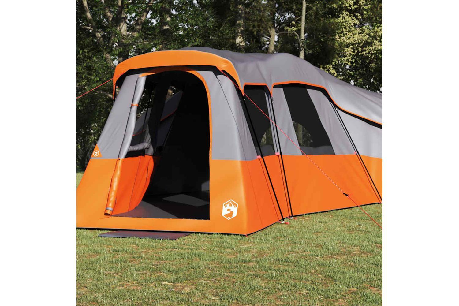 Vidaxl Family Tent Grey And Orange 762 X 655 X 218 Cm Taffeta-3