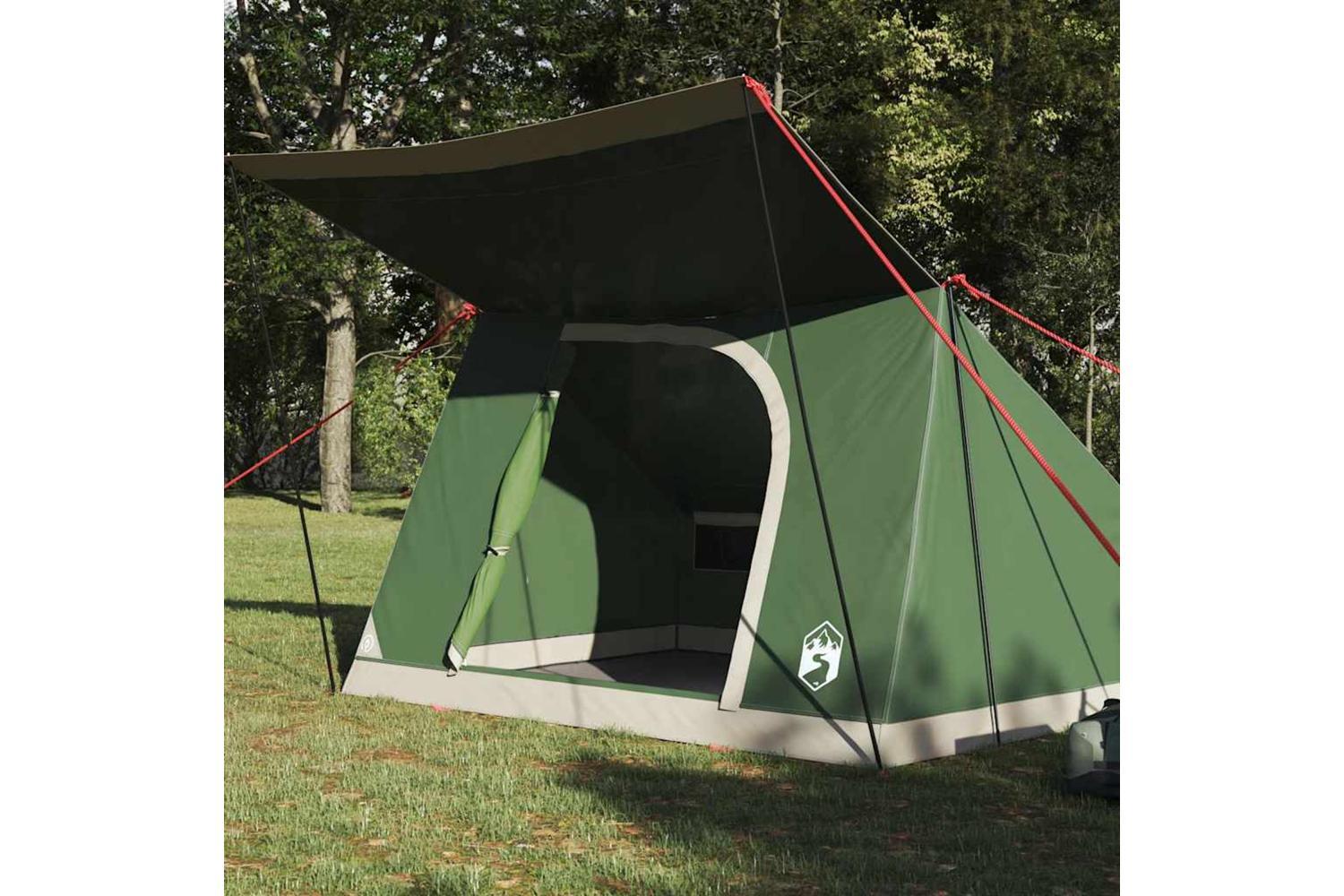 Vidaxl Camping Tent With Roof Green 282 X 225 X 154 Cm Taffeta-3