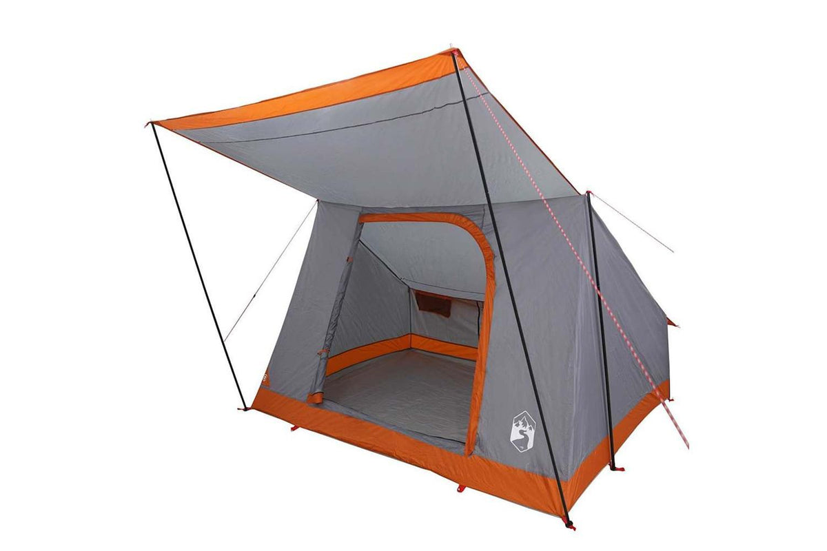 Vidaxl Camping Tent Grey And Orange 282 X 225 X 154 Cm Taffeta