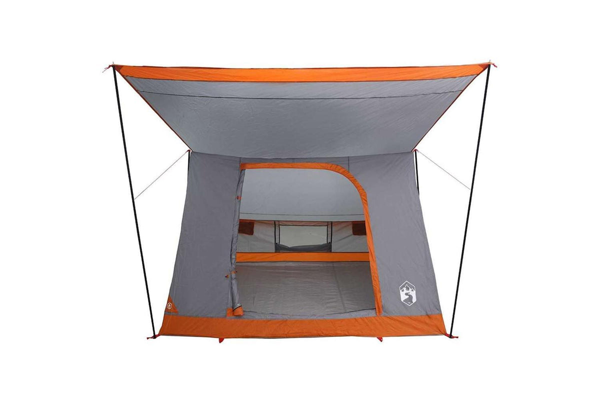 Vidaxl Camping Tent Grey And Orange 282 X 225 X 154 Cm Taffeta-4