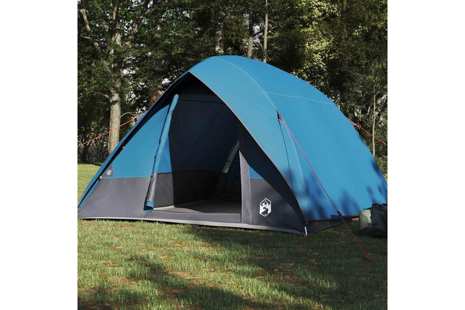 Vidaxl Camping Tent With Roof Blue 320 X 275 X 190 Cm Taffeta-3