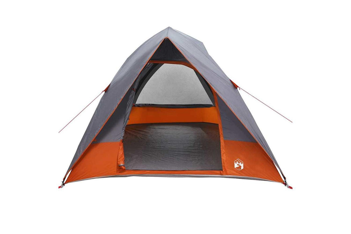 Vidaxl Camping Tent Grey And Orange 320 X 275 X 190 Cm Taffeta-4