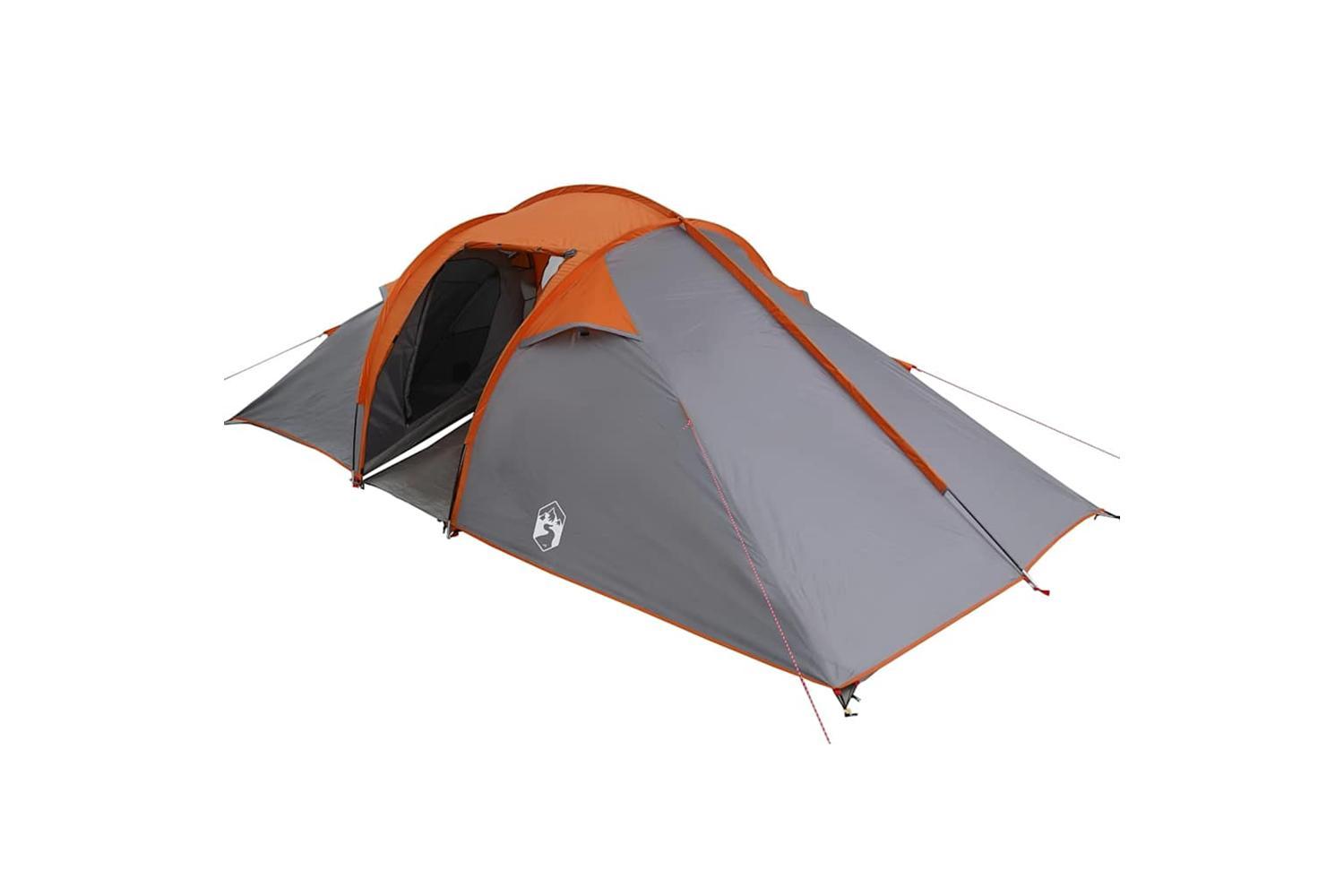 Vidaxl Tunnel Tent Grey And Orange 510 X 240 X 156 Cm Taffeta-2