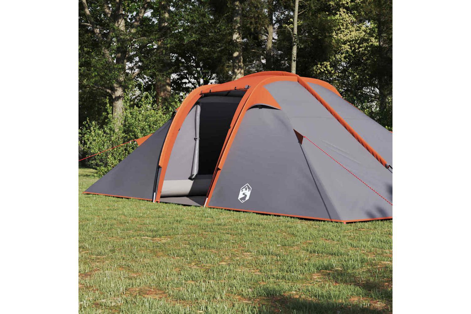 Vidaxl Tunnel Tent Grey And Orange 510 X 240 X 156 Cm Taffeta-3