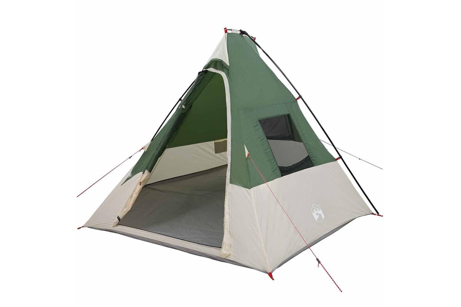 Vidaxl Tipi Tent With Roof Green 383 X 338 X 217 Cm Taffeta-2