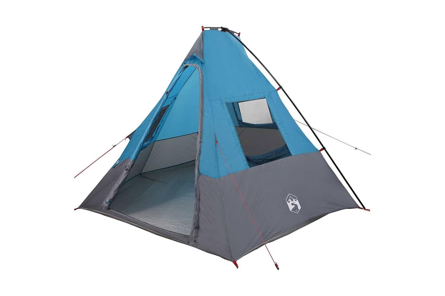 Vidaxl Tipi Tent With Roof Blue 383 X 338 X 217 Cm Taffeta-2
