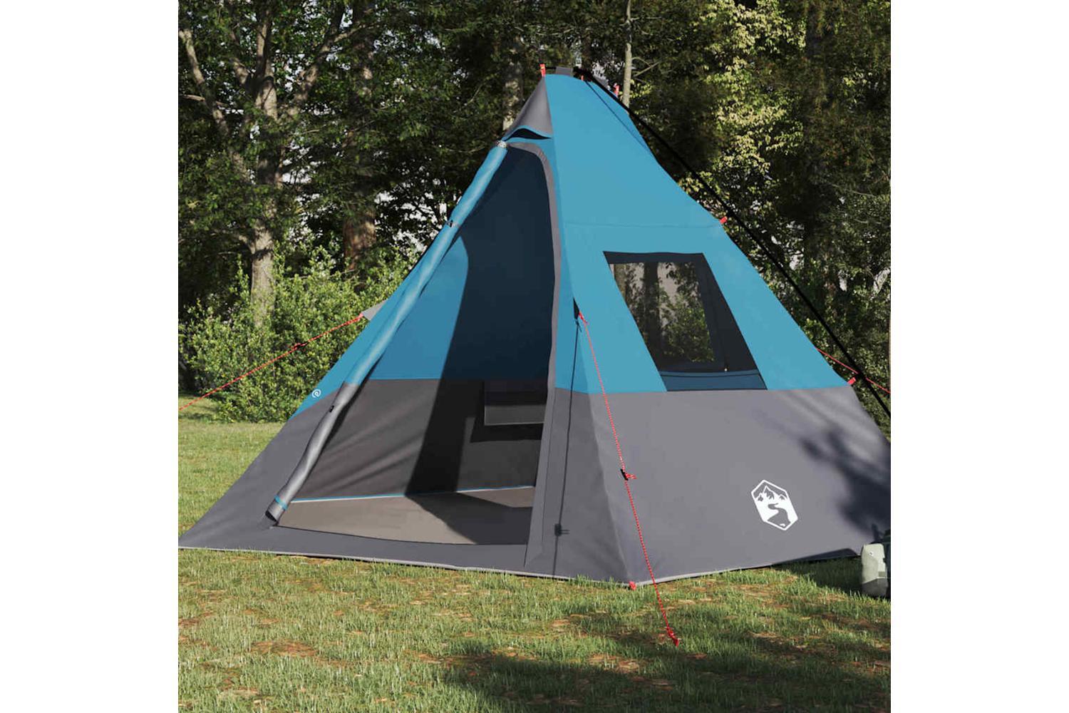 Vidaxl Tipi Tent With Roof Blue 383 X 338 X 217 Cm Taffeta-3