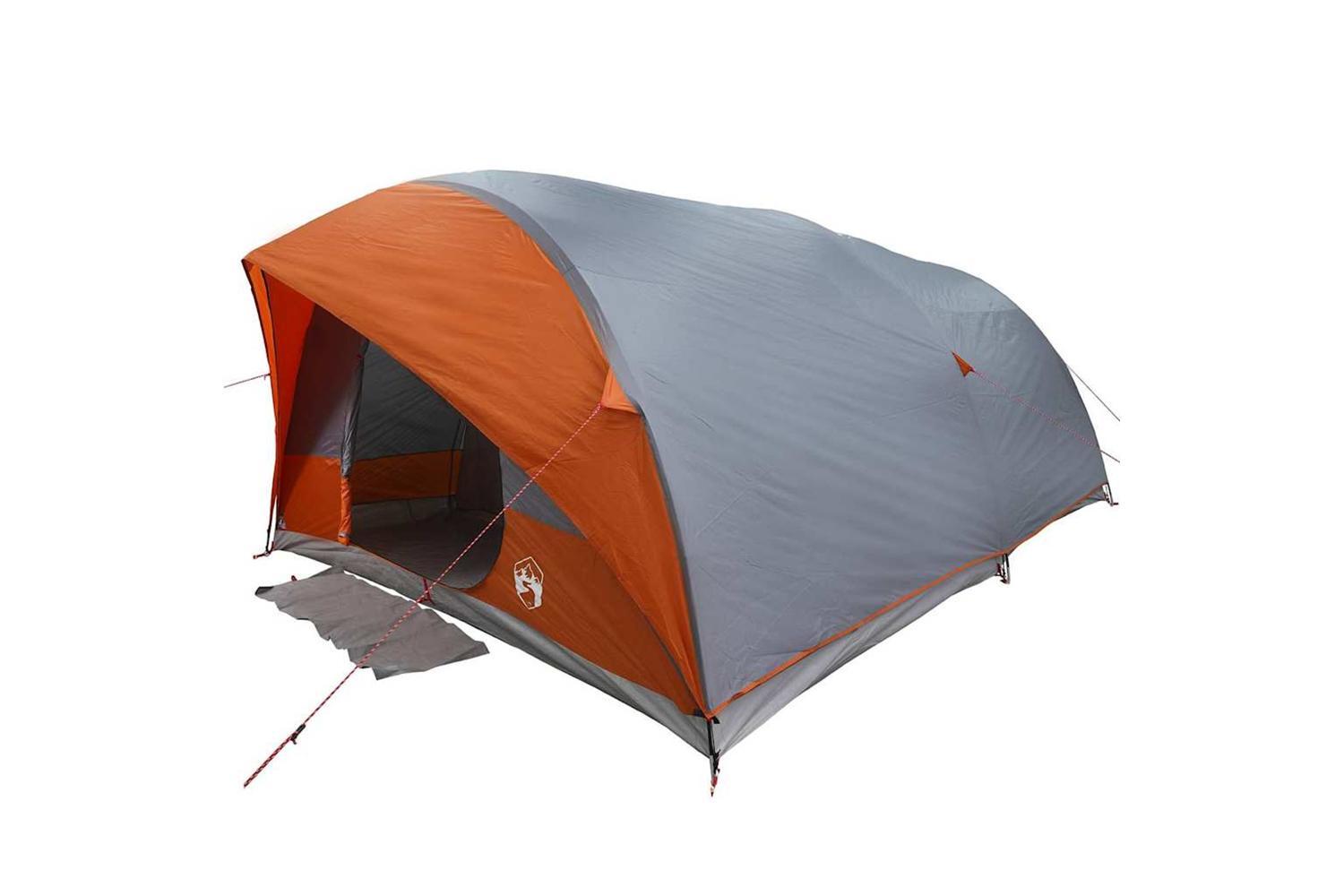 Vidaxl Tunnel Tent Grey And Orange 500 X 348 X 200 Cm Taffeta-2