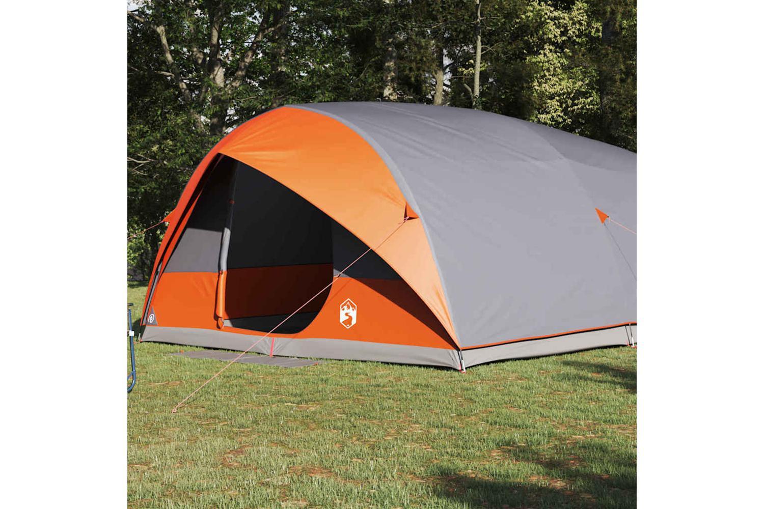 Vidaxl Tunnel Tent Grey And Orange 500 X 348 X 200 Cm Taffeta-3
