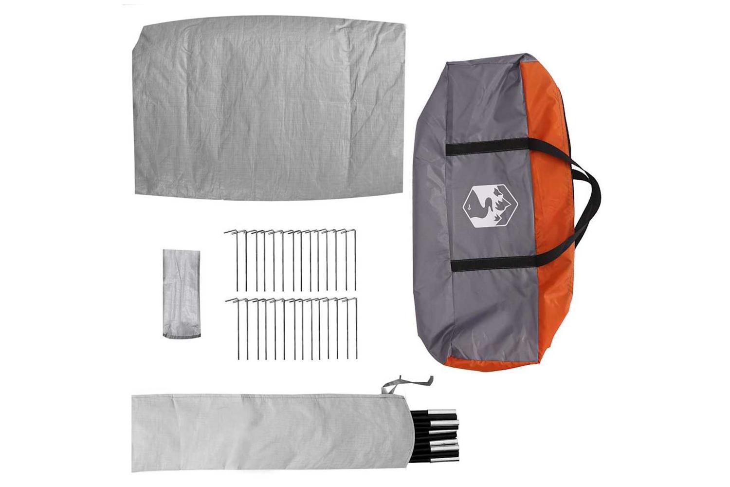 Vidaxl Tunnel Tent Grey And Orange 500 X 348 X 200 Cm Taffeta-9