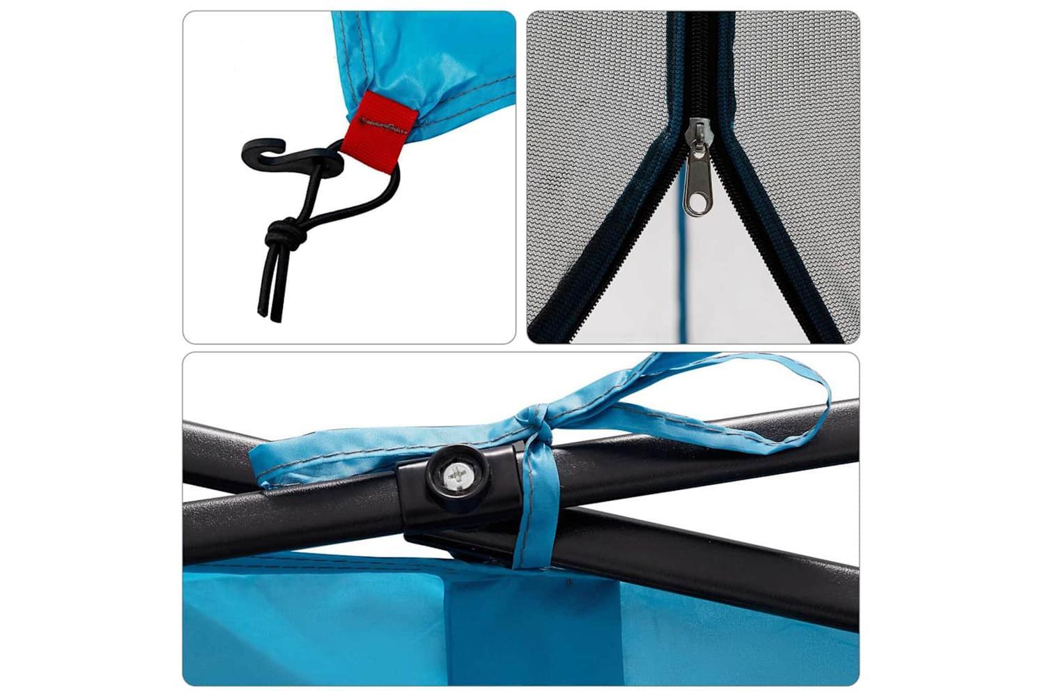 Vidaxl Inner Tent With Roof Blue 303 X 303 X 196 Cm Taffeta-8