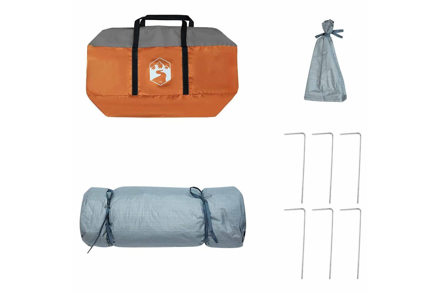 Vidaxl Inner Tent With Roof Grey And Orange 290 X 288 X 234 Cm Taffeta-10