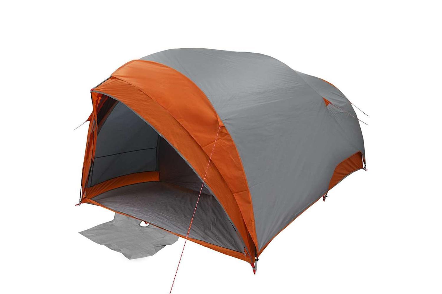 Vidaxl Tunnel Tent Grey And Orange 410 X 285 X 198 Cm Taffeta-2