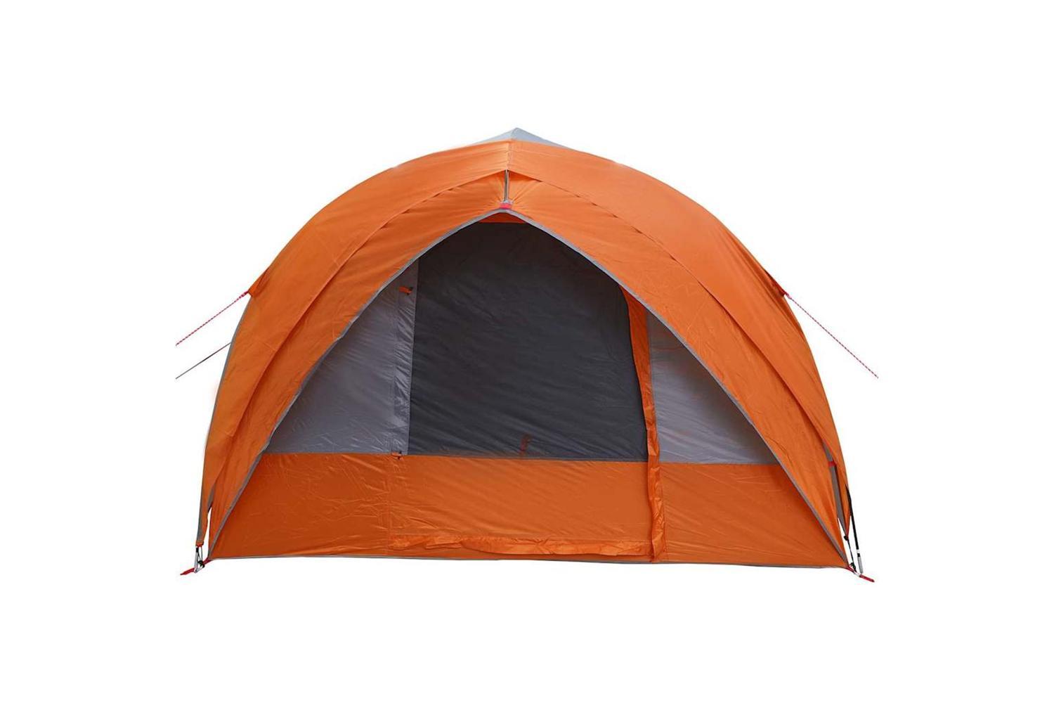 Vidaxl Tunnel Tent Grey And Orange 410 X 285 X 198 Cm Taffeta-6