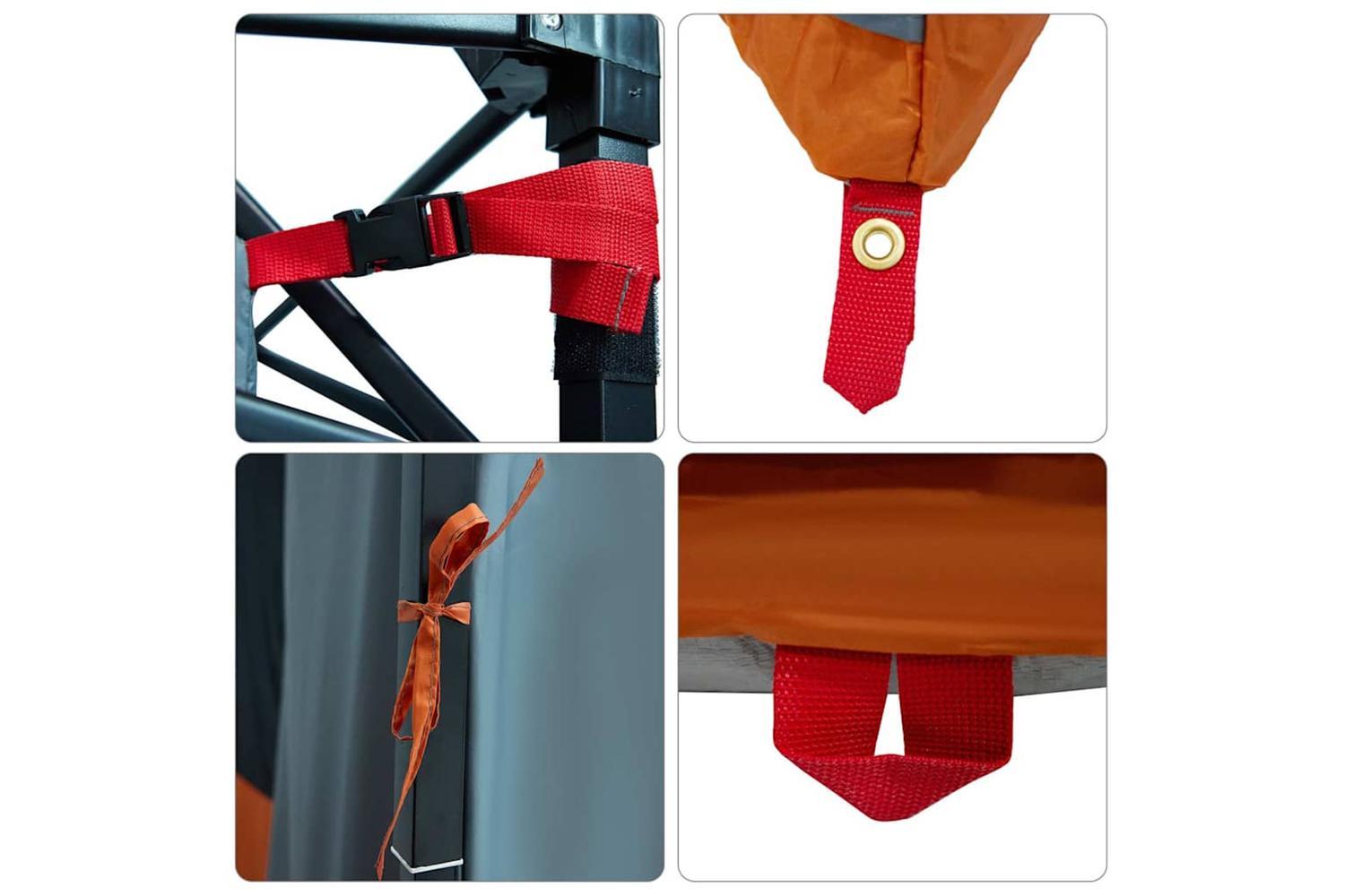Vidaxl Inner Tent With Roof Grey And Orange 291 X 291 X 240 Cm Taffeta-6