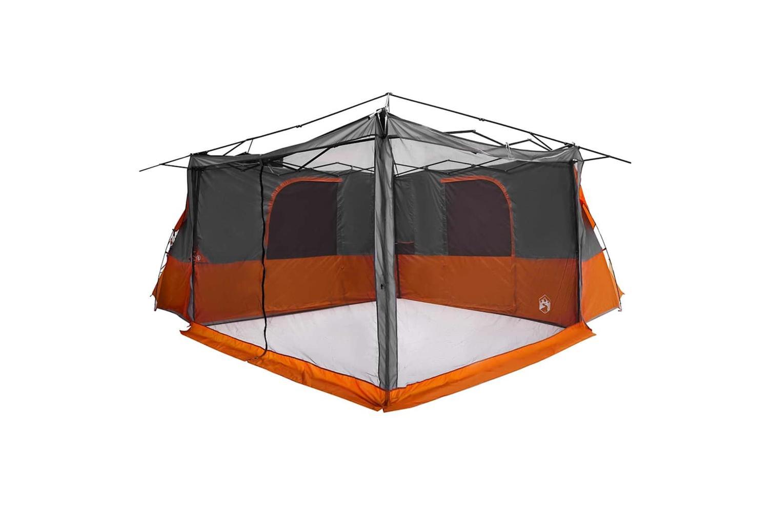 Vidaxl Inner Tent With Roof Grey And Orange 520 X 520 X 190 Cm Taffeta-5