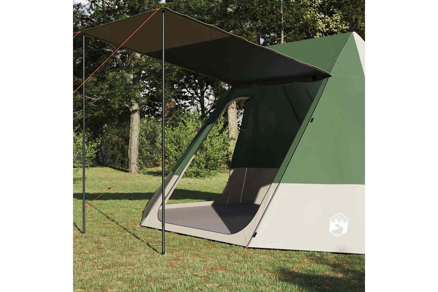 Vidaxl Camping Tent With Roof Green 482 X 360 X 227 Cm Taffeta-3