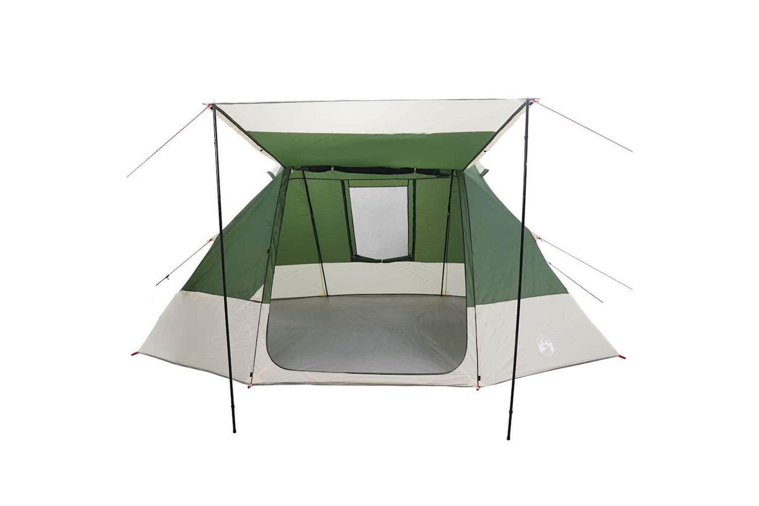 Vidaxl Camping Tent With Roof Green 482 X 360 X 227 Cm Taffeta-4