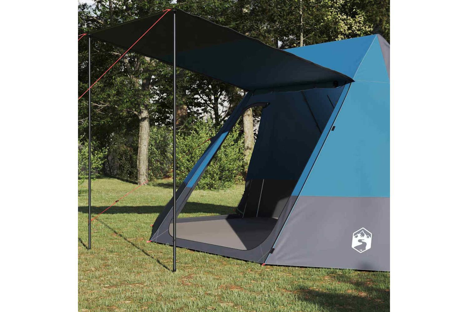 Vidaxl Camping Tent With Roof Blue 482 X 360 X 227 Cm Taffeta-3