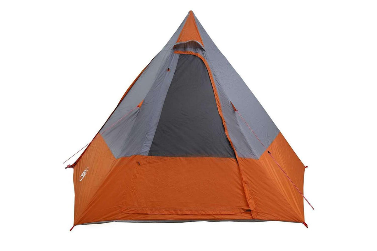 Vidaxl Camping Tent Grey And Orange 482 X 360 X 227 Cm Taffeta-5