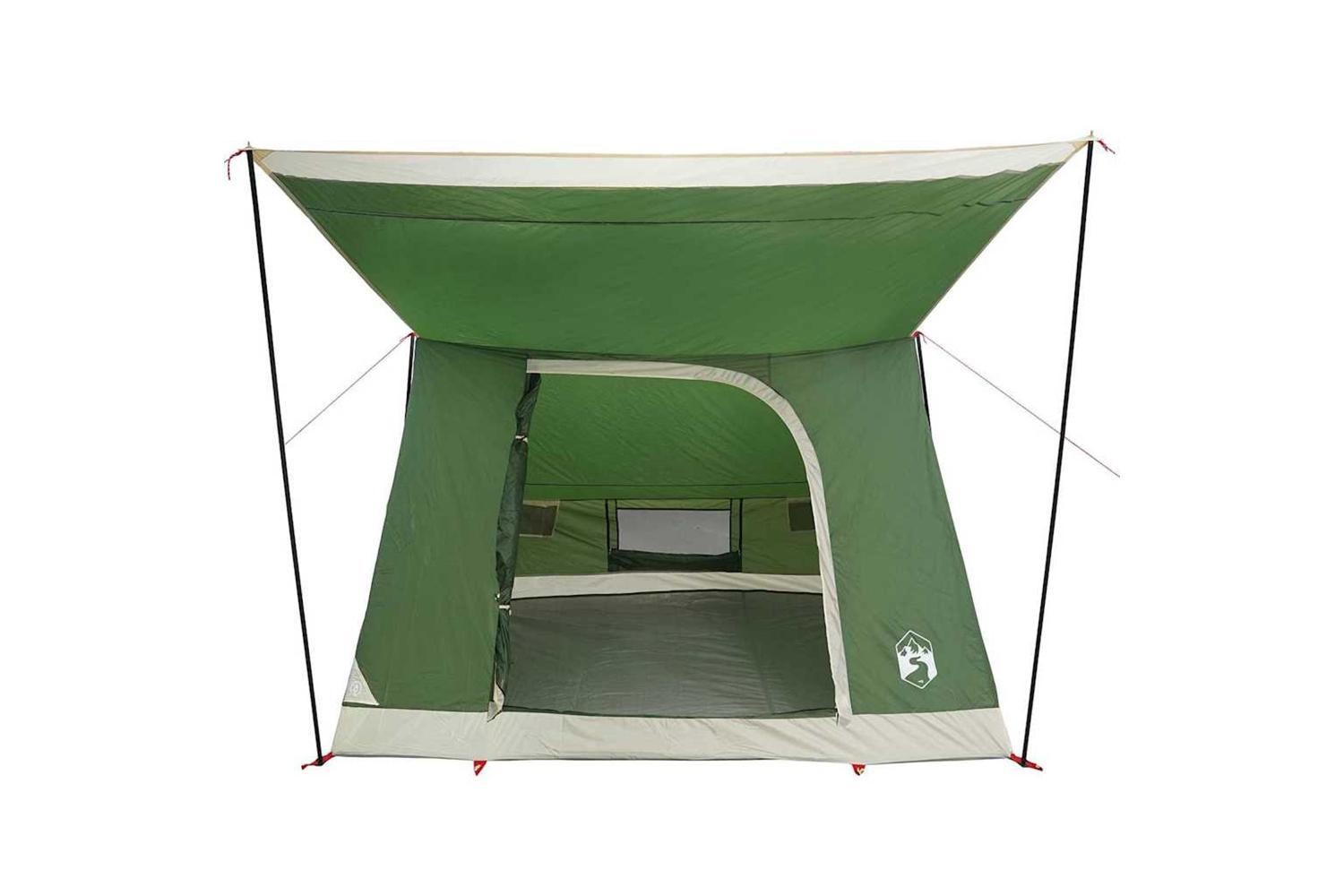 Vidaxl Camping Tent With Roof Green 223 X 163 X 130 Cm Taffeta-4