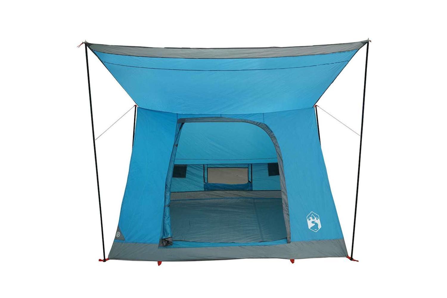 Vidaxl Camping Tent With Roof Blue 223 X 163 X 130 Cm Taffeta-4