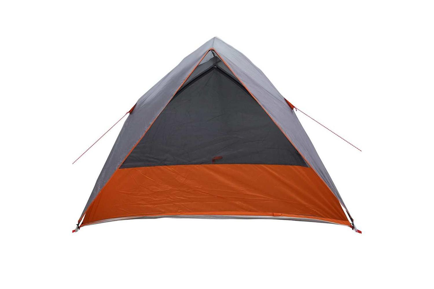 Vidaxl Camping Tent Grey And Orange 275 X 230 X 140 Cm Taffeta-6