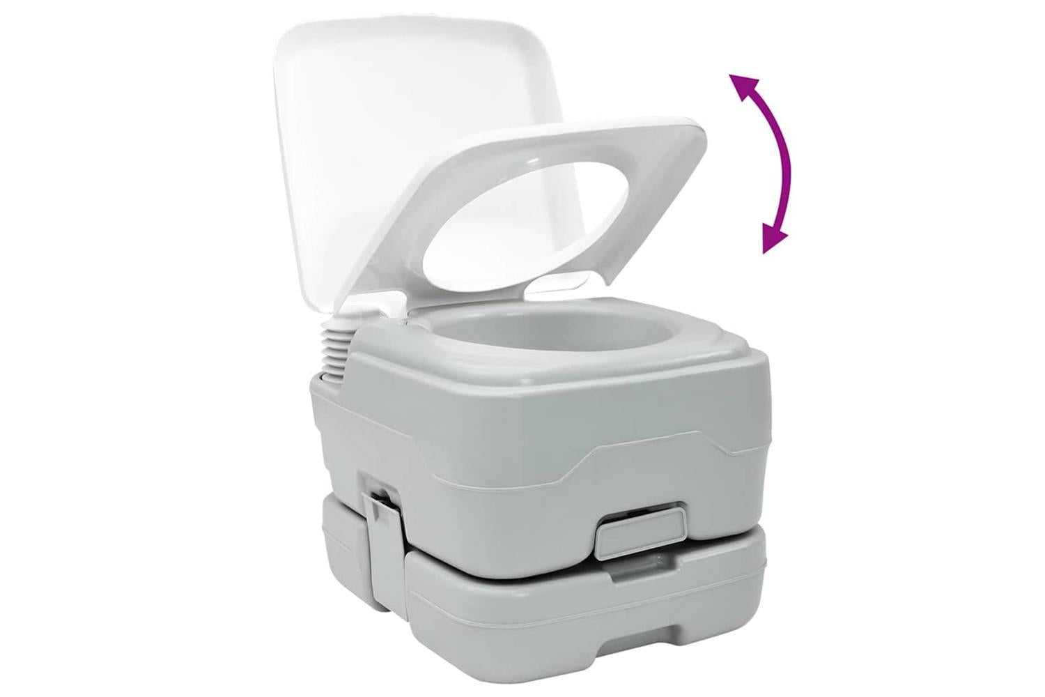 Vidaxl Camping Toilet Grey And White 41.5 X 36.5 X 30 Cm Polyethylene-9