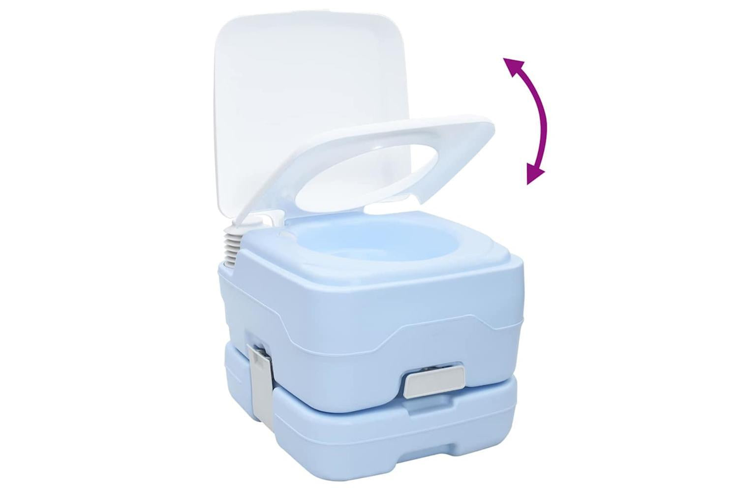 Vidaxl Camping Toilet Manual Light Blue And White 41.5 X 36.5 X 30 Cm-9