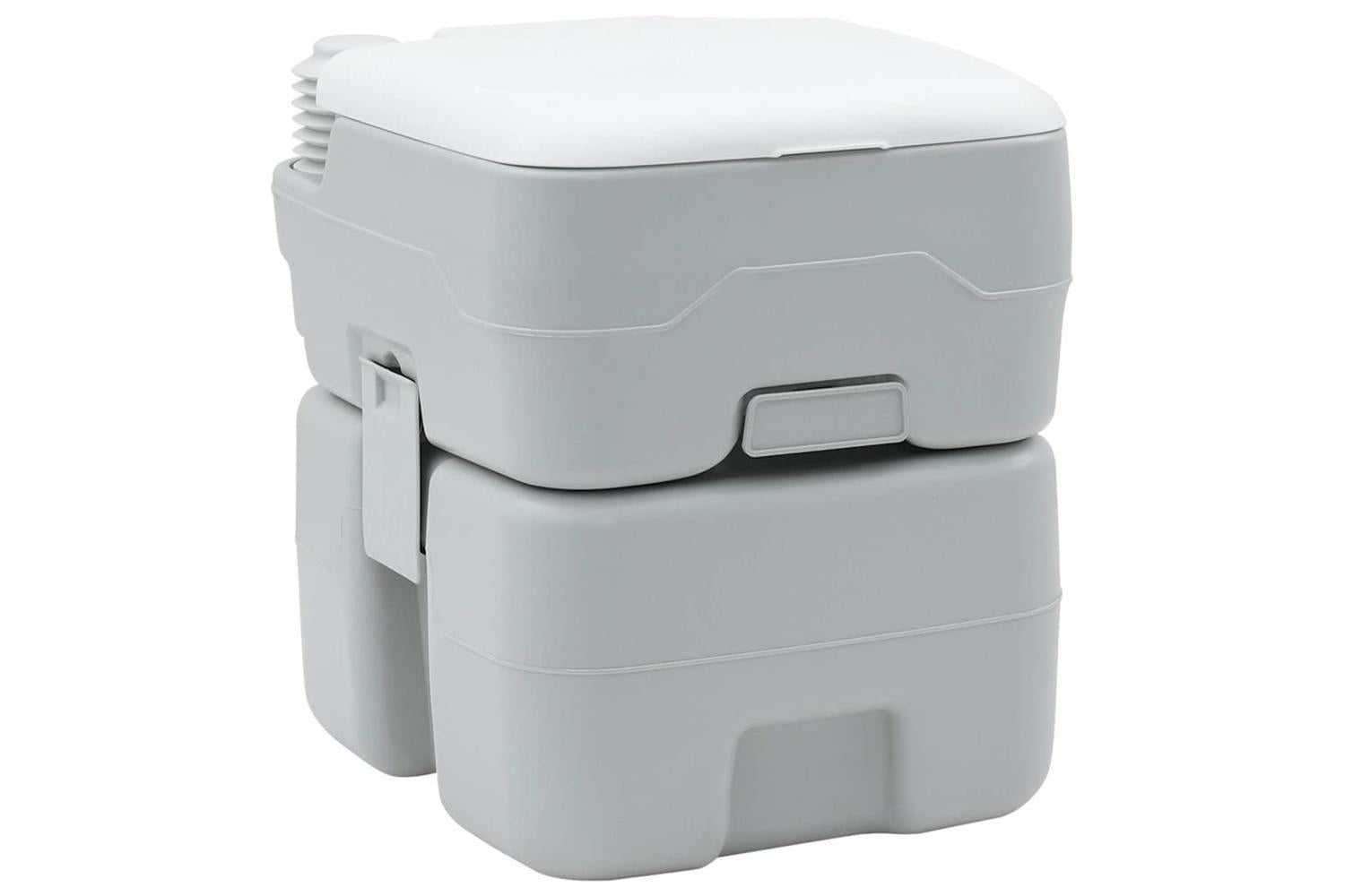 Vidaxl Camping Toilet Grey And White 41.5 X 36.5 X 42 Cm Polyethylene