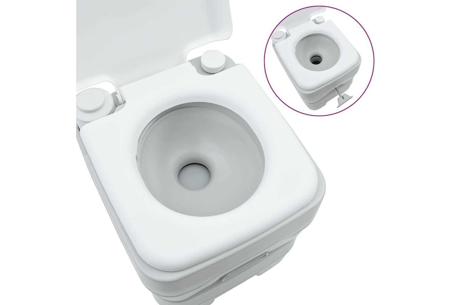 Vidaxl Camping Toilet Grey And White 41.5 X 36.5 X 42 Cm Polyethylene-7