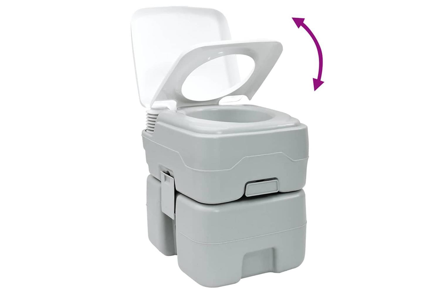 Vidaxl Camping Toilet Grey And White 41.5 X 36.5 X 42 Cm Polyethylene-10