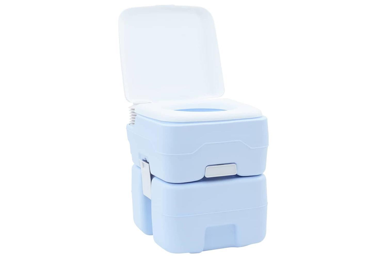 Vidaxl Camping Toilet Manual Light Blue And White 41.5 X 36.5 X 42 Cm-2